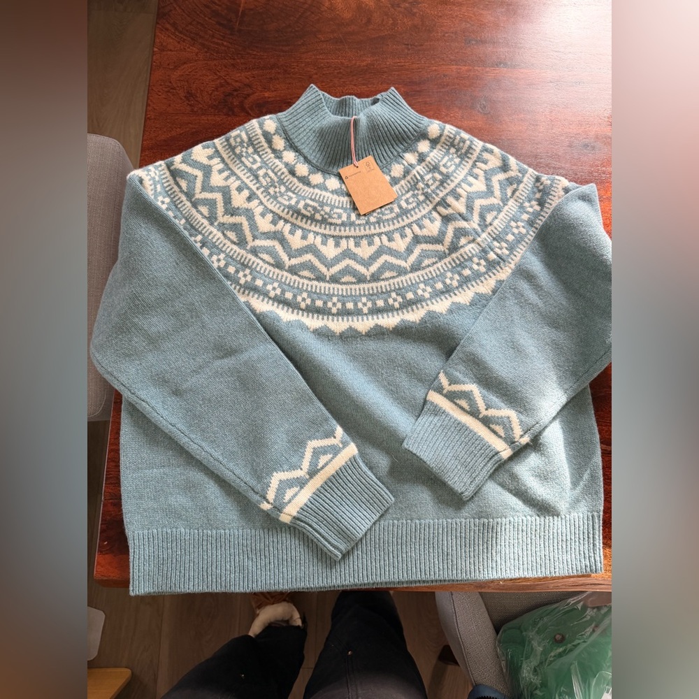 100% wool Edie Fair Isle Sweater